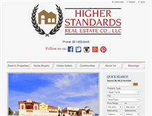 Tablet Screenshot of higherstandardsrealestate.net